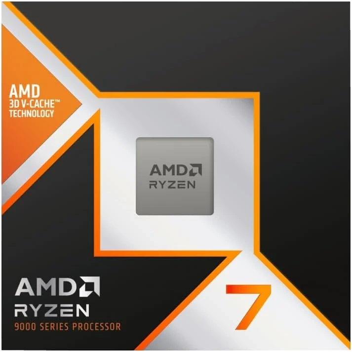 AMD Ryzen 7 9850X3D: frente de la caja