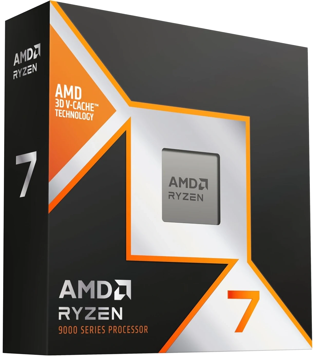 AMD Ryzen 7 9850X3D: vista lateral de la caja